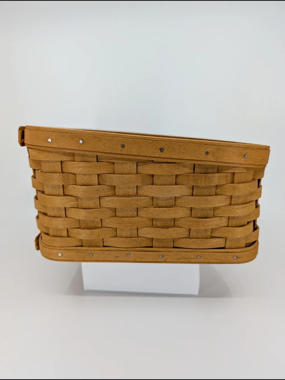 Longaberger Corner Basket with Sage Green Liner & Protector 12470